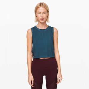 🆕 Lululemon Muscle Fade Love Crop Tank - Washed Night Driver